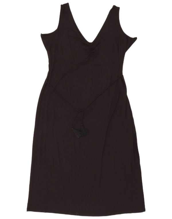 Abito tubino senza maniche Marks & Spencer da donna UK 24 4XL Viscosa nera