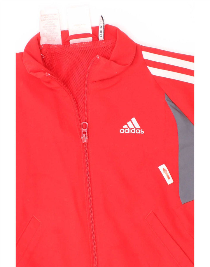 Giacca da tuta Adidas Climalite da ragazzo, 4-5 anni, colore rosso