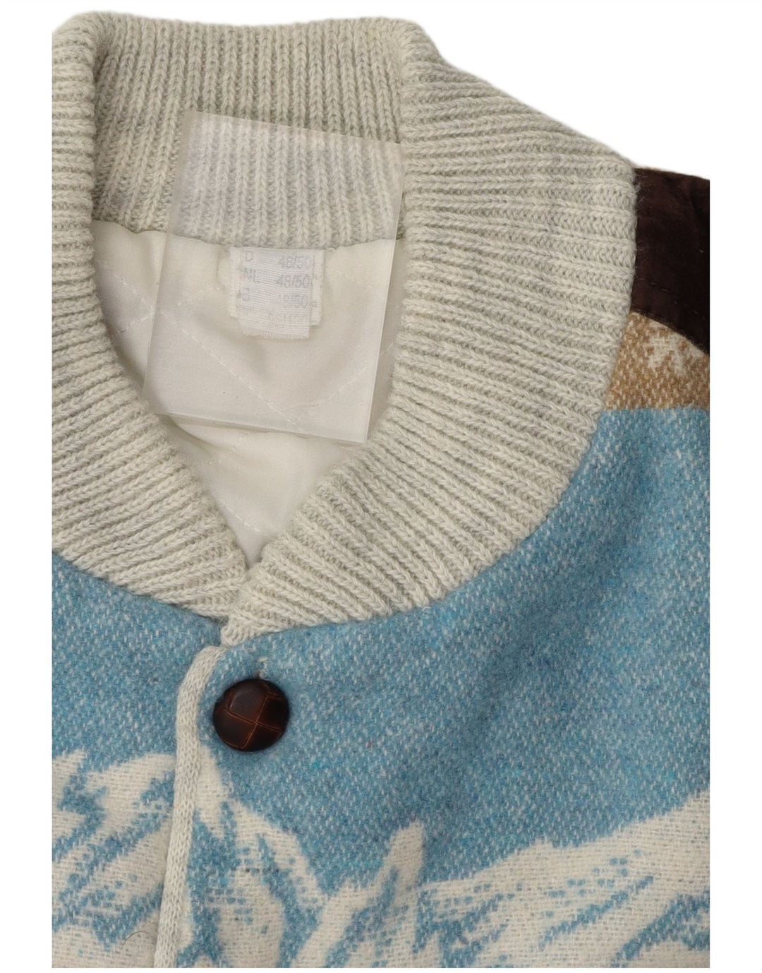 Maglione cardigan grafico da uomo VINTAGE IT 48/50 medio multicolore