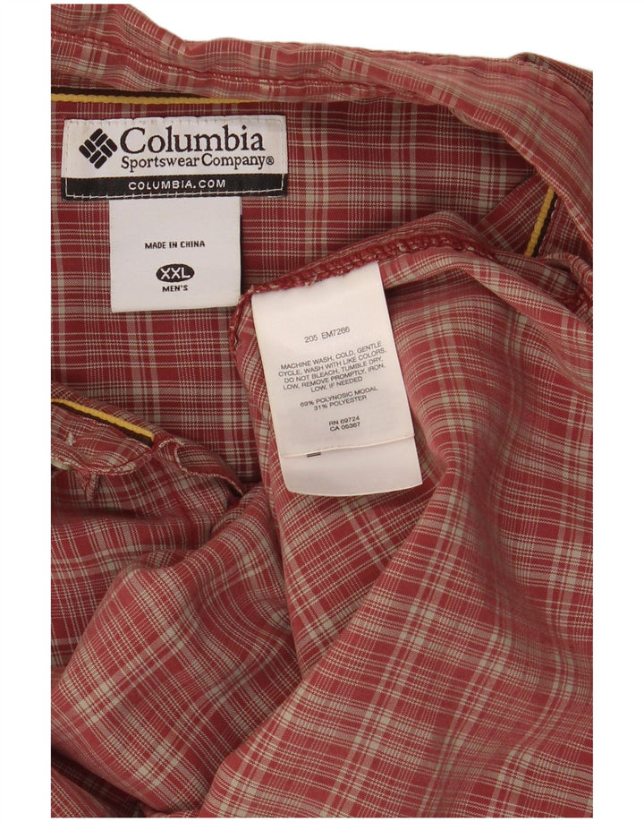 Camicia a quadri Columbia da uomo 2XL Modale a quadri rossi