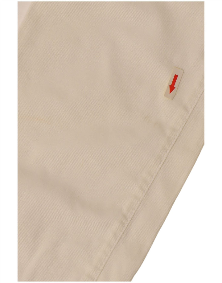 Pantaloni casual dritti da donna Marlboro Classics W32 L33 cotone bianco sporco