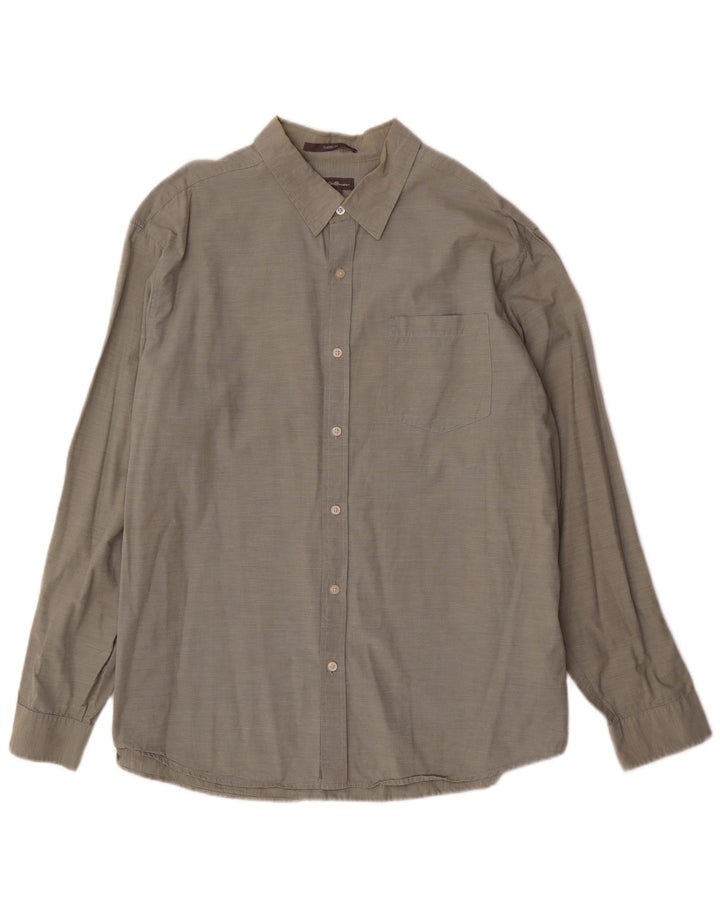Camicia da uomo Classic Fit Eddie Bauer XL in cotone verde