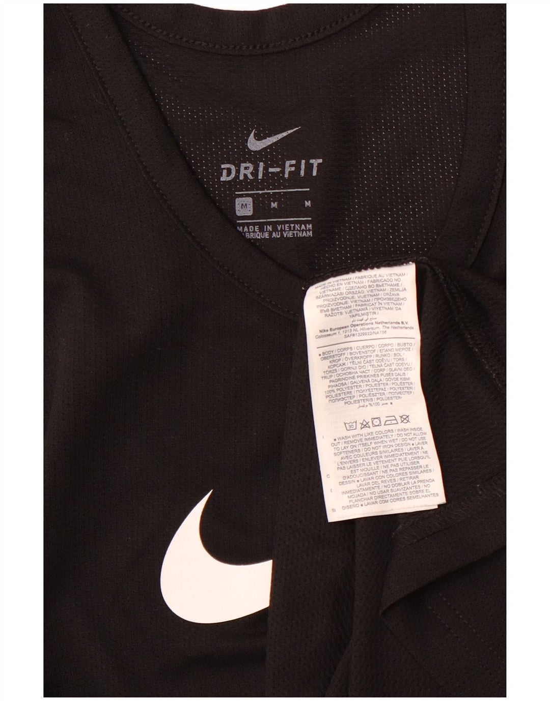 NIKE Canotta grafica da uomo Dri Fit, media, nera, poliestere, sportiva