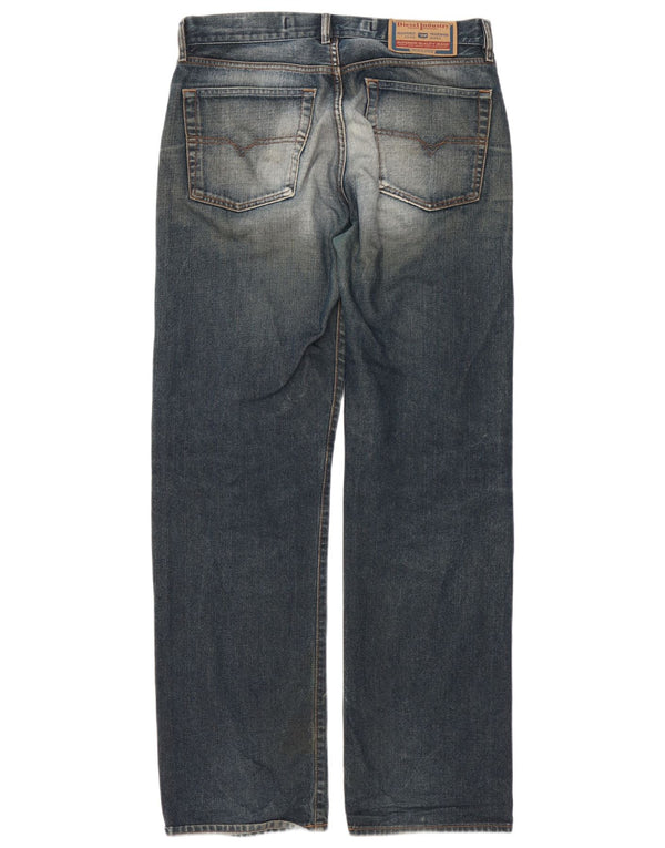 Jeans dritti da uomo Diesel W34 L34 cotone blu navy