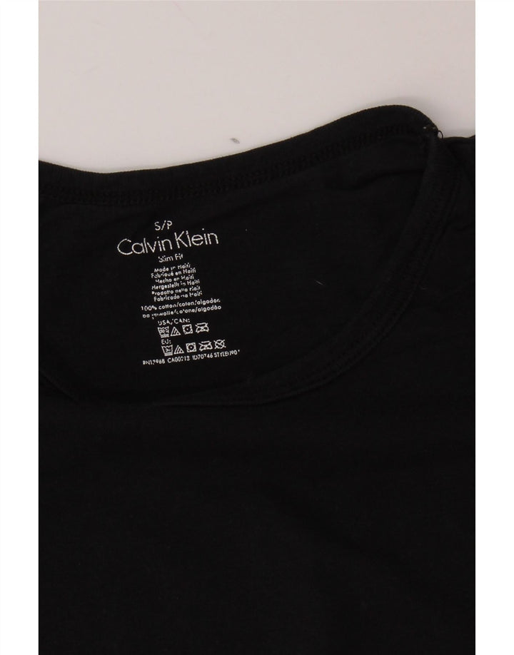 CALVIN KLEIN T-shirt slim fit da uomo piccola in cotone nero