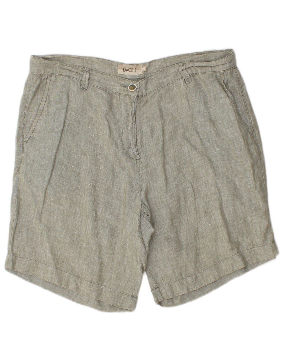 Pantaloncini chino da donna di Dack IT 46 Large W32 Lino grigio