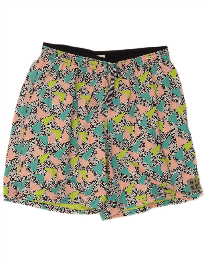 Pantaloncini da bagno Nike da uomo grandi in poliammide geometrica multicolore