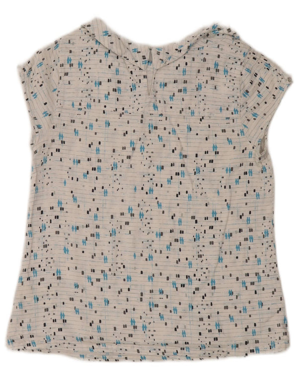 Camicetta da donna White Stuff Top UK 8 Piccolo cotone geometrico