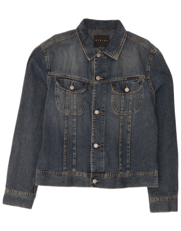 Giacca di jeans da uomo Sisley UK 40 grande cotone blu