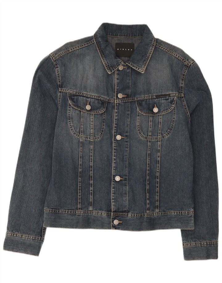 Giacca di jeans da uomo Sisley UK 40 grande cotone blu