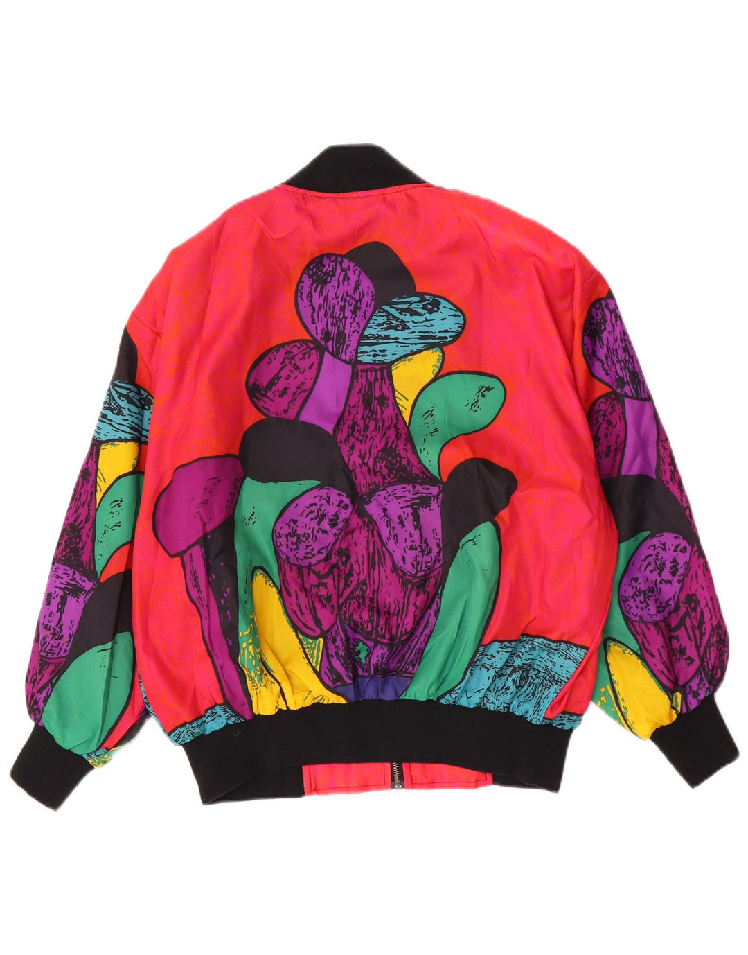 Bomber vintage da donna con motivo astratto IT 46 grande multicolore