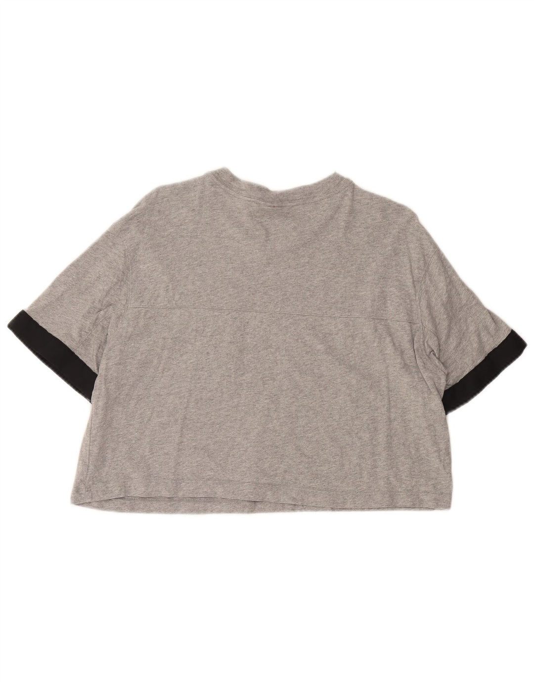 NIKE T-shirt grafica corta da donna Top UK 14 Cotone color block grigio medio