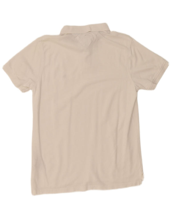 Polo slim fit da uomo Tommy Hilfiger grande in cotone bianco