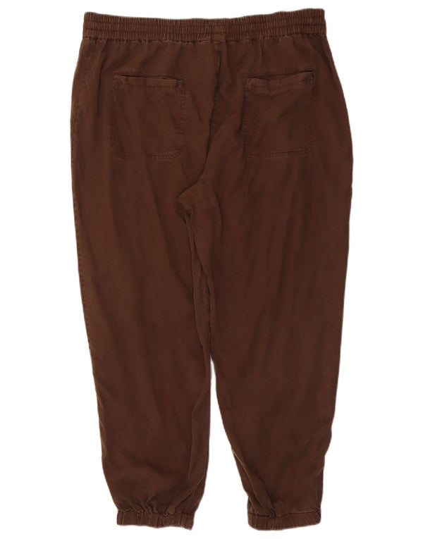 Pantaloni corti da jogging da donna Fat Face UK 16 Large W38 L25 Lycra marrone