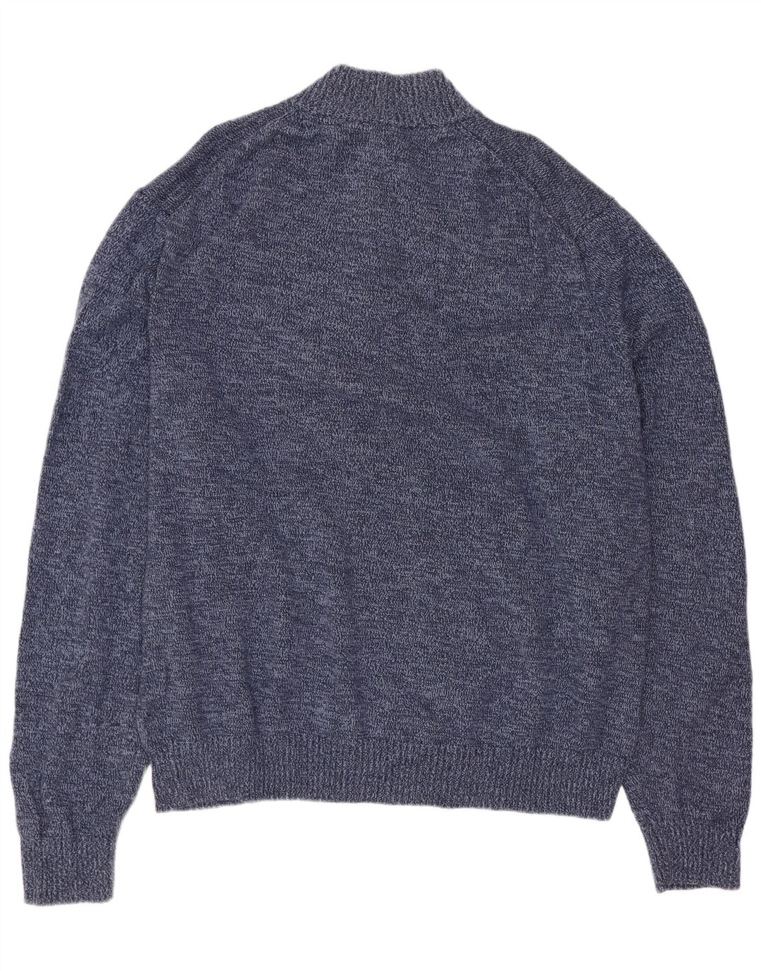 Maglione da uomo con zip e collo IZOD 2XL in cotone screziato blu navy