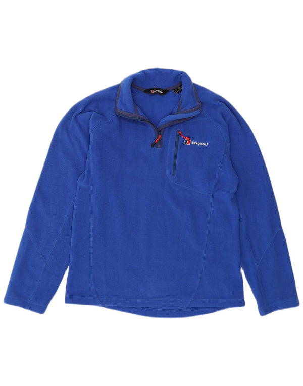 Maglione in pile da uomo Berghaus con zip e collo piccolo in poliestere blu
