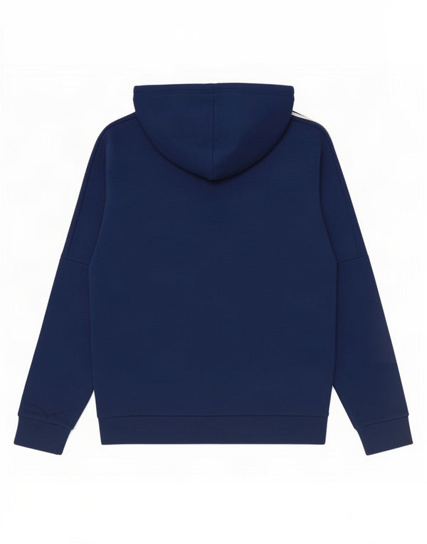Felpa con cappuccio da uomo Adidas Small in cotone blu navy