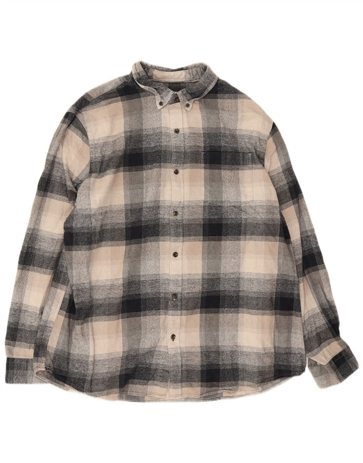 Camicia in flanella vestibilità regolare da uomo Marks & Spencer 2XL Cotone a quadri beige