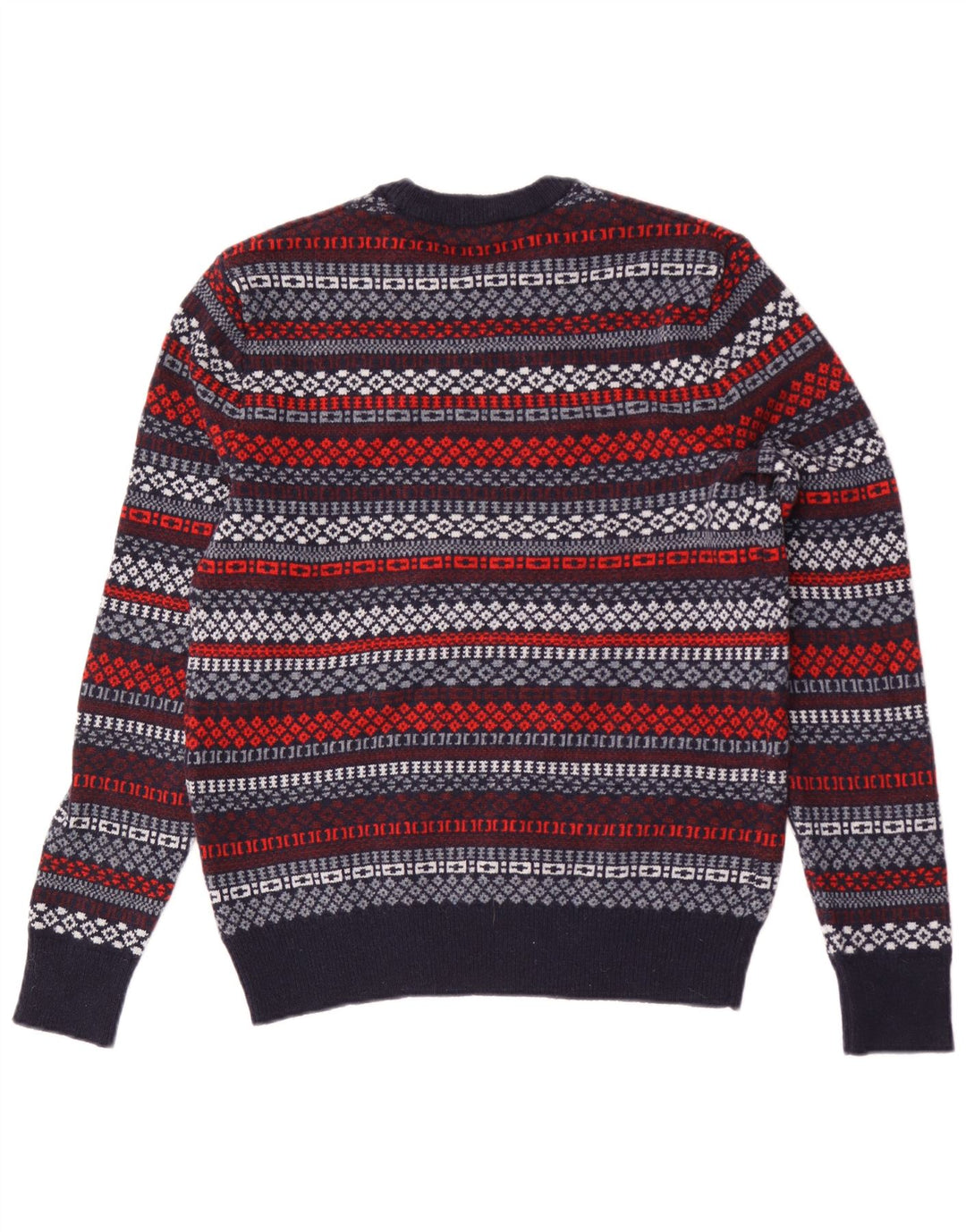 Maglione da uomo girocollo Gap piccolo in lana d'agnello geometrica blu navy