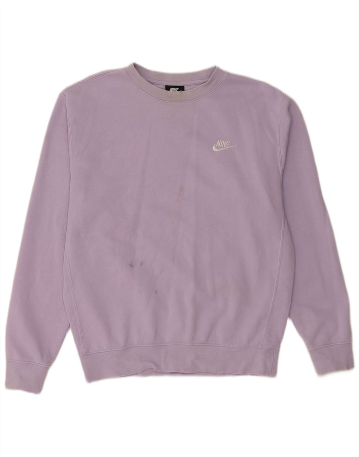 Felpa da uomo Nike Loose Fit, maglione piccolo, cotone viola