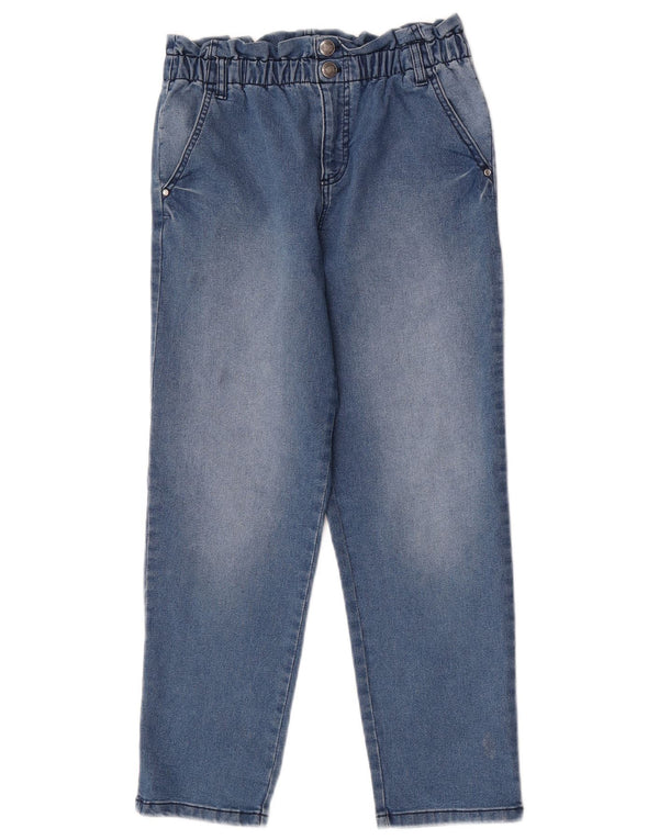 Jeans Benetton Bambina a Vita Alta 10-11 Anni XL W28 L24 Blu Cotone