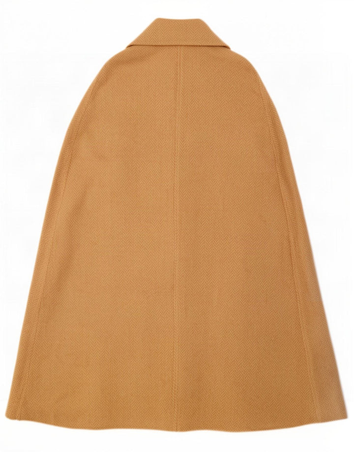 Cappotto vintage da donna a mantella UK 20 2XL Beige a spina di pesce