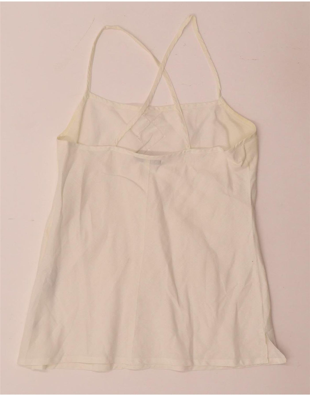 Canottiera da donna Sara Glenzer IT 46 grande lino bianco