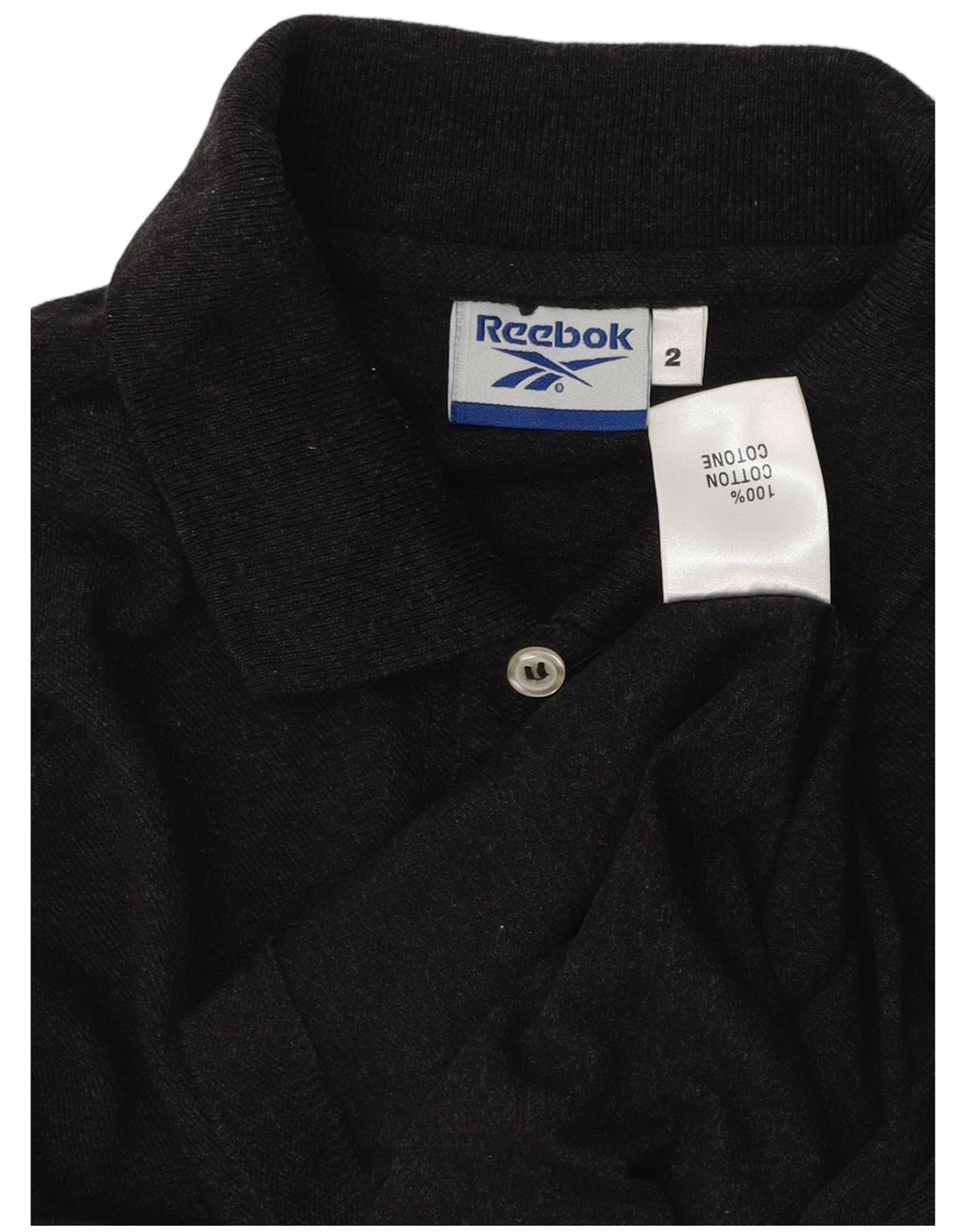 Polo REEBOK da uomo in cotone grigio medio