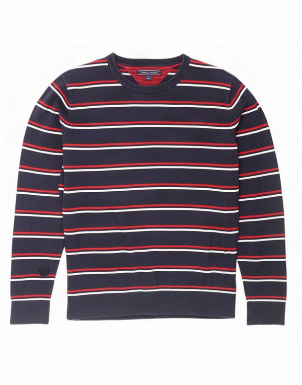 Maglione maglione girocollo da uomo Tommy Hilfiger medio a righe blu navy