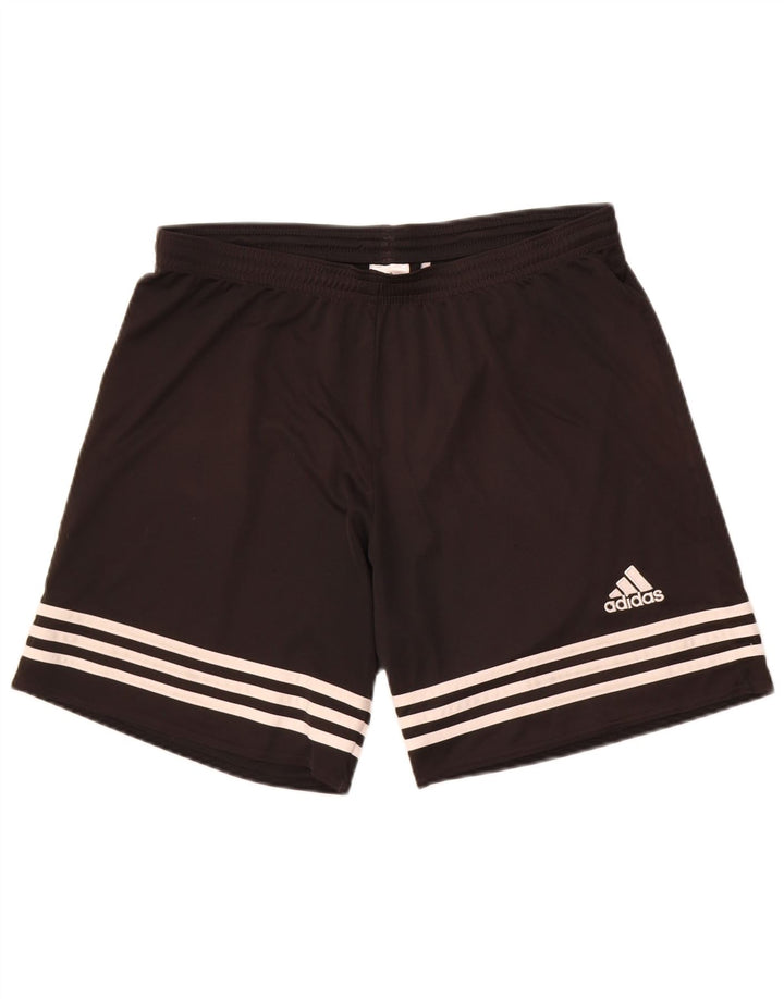 Pantaloncini sportivi Adidas Climalite da uomo grandi in poliestere nero