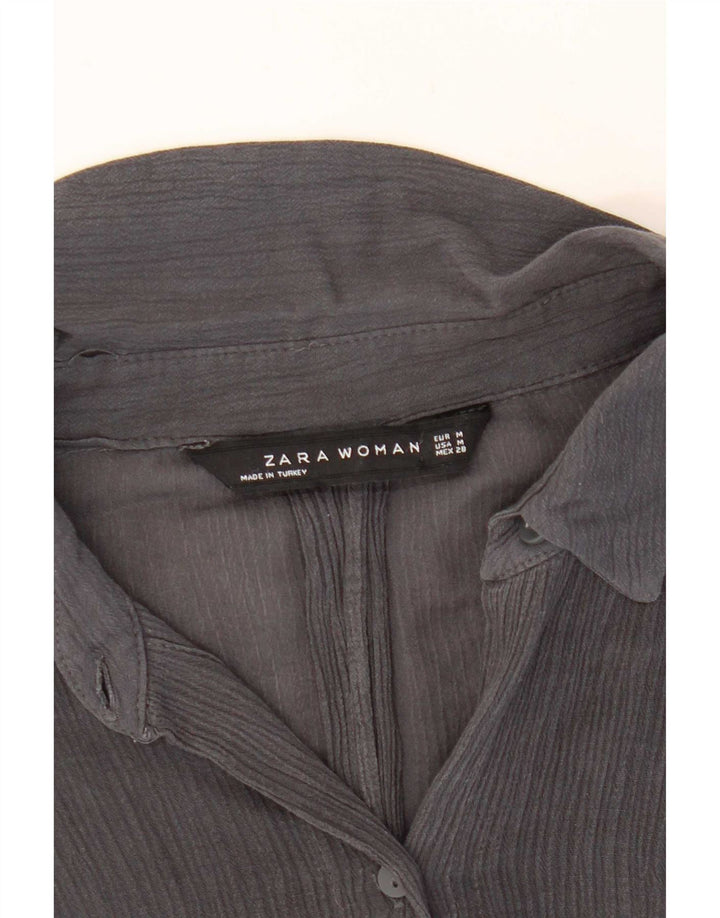 Camicetta con maniche a 3/4 da donna Zara UK 14 Grigio medio