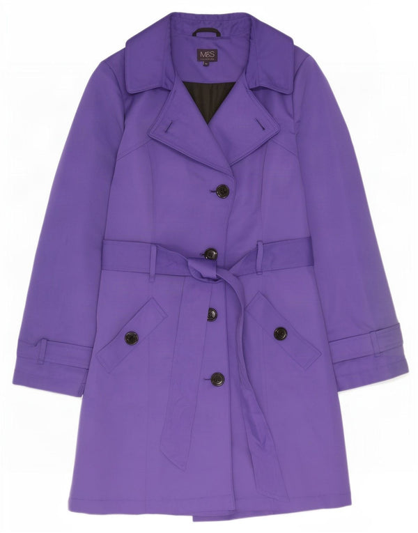 Trench da donna Marks & Spencer UK 12 Poliestere viola medio