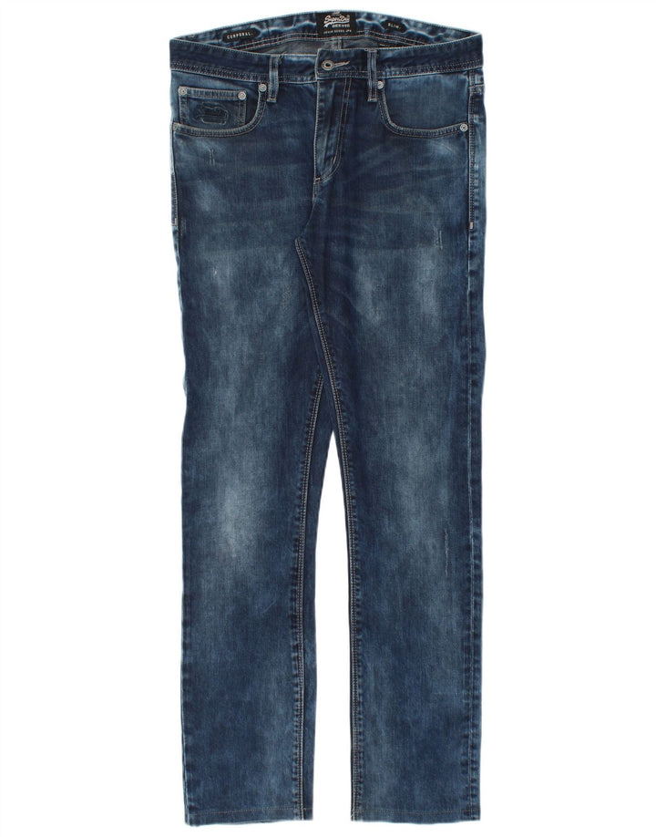 Jeans uomo corporal slim Superdry W32 L32 cotone blu
