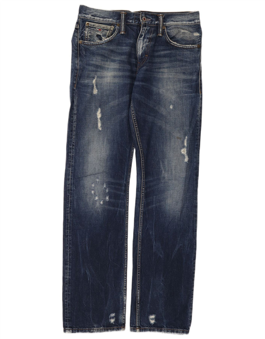 Tommy Hilfiger Donna Ryder Distressed Jeans dritti regolari W29 L32 Blu
