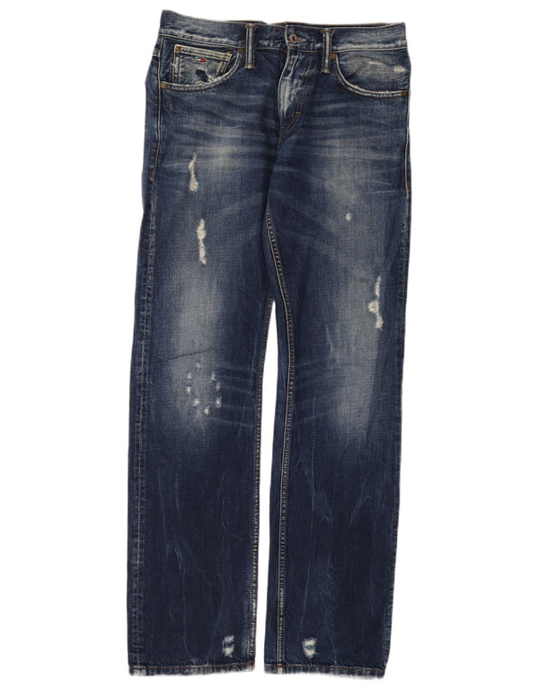 Tommy Hilfiger Donna Ryder Distressed Jeans dritti regolari W29 L32 Blu