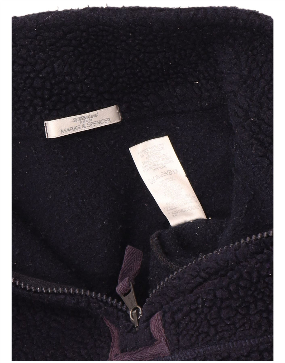Maglione in pile oversize da donna Marks & Spencer UK 12 medio blu navy