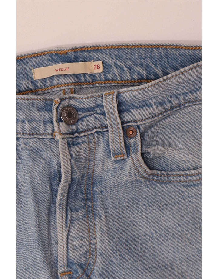 Jeans dritti Wedgie da donna Levi's W26 L27 cotone blu