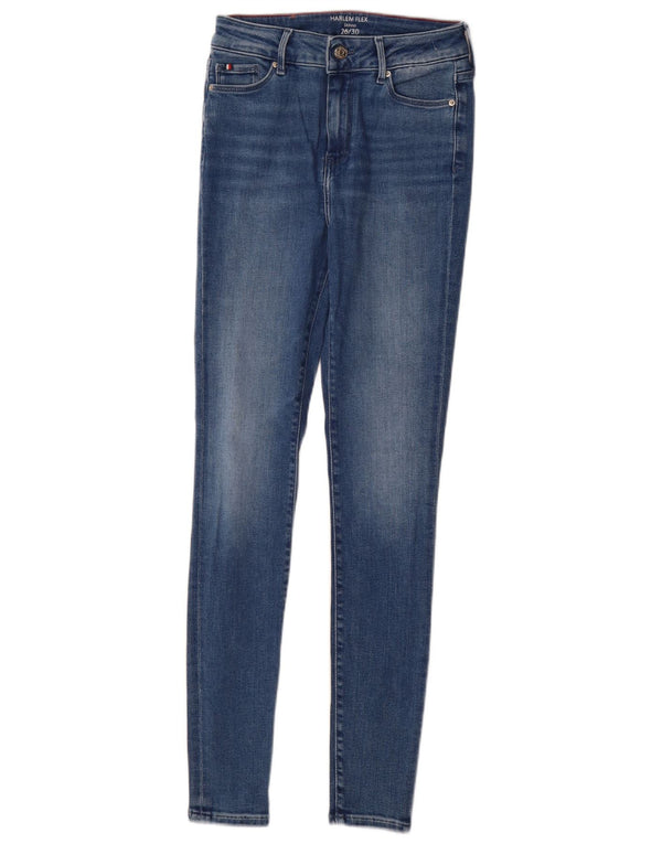 Tommy Hilfiger Donna Harlem Super Skinny Jeans W26 L30 Cotone Blu