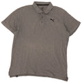 Polo Puma da uomo grande in cotone grigio
