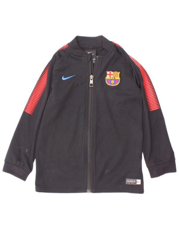 Nike Boys FCB Graphic Tracksuit Top Jacket 2-3 Years Black Colourblock