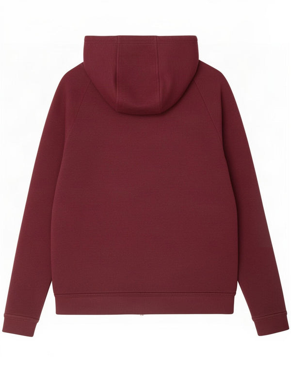 Felpa con cappuccio e zip oversize da donna Nike UK 6 XS Borgogna Cotone