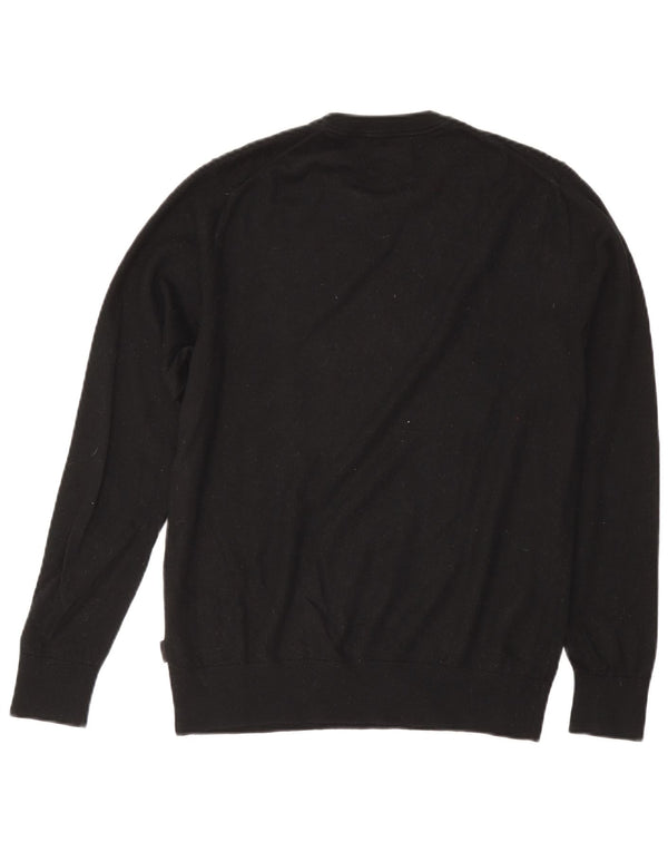 Maglione maglione girocollo da donna Calvin Klein UK 16 grande lana nera