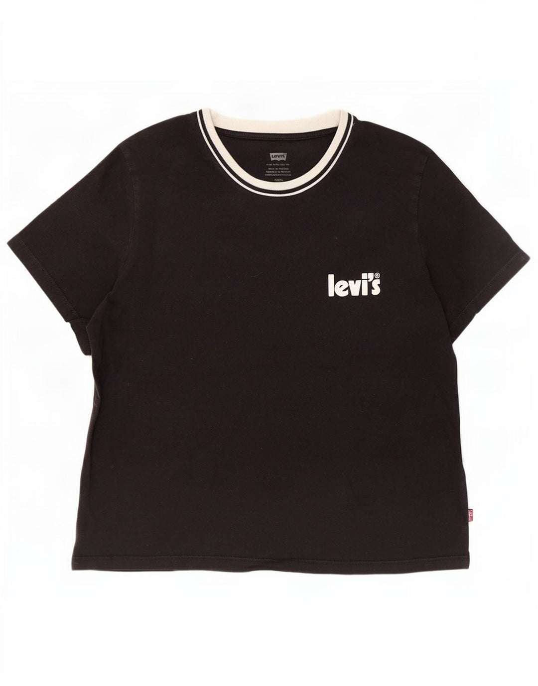 T-shirt da donna Levi's Top UK 10 piccola in cotone nero