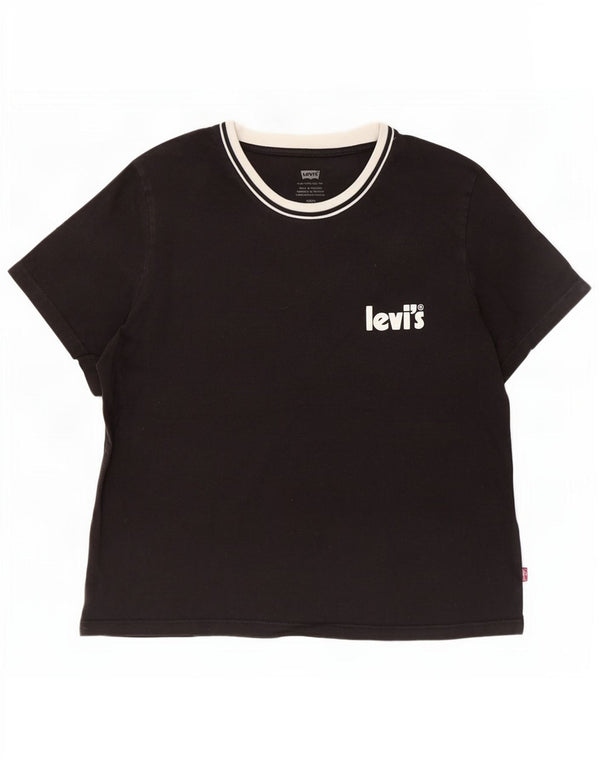 T-shirt da donna Levi's Top UK 10 piccola in cotone nero