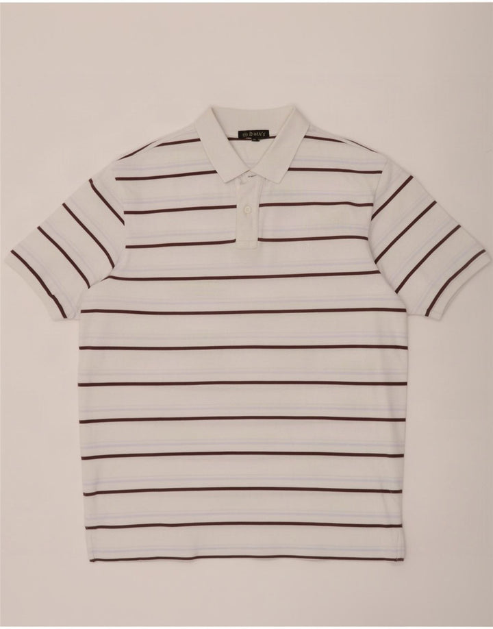Polo da uomo Dack's a righe bianche medie