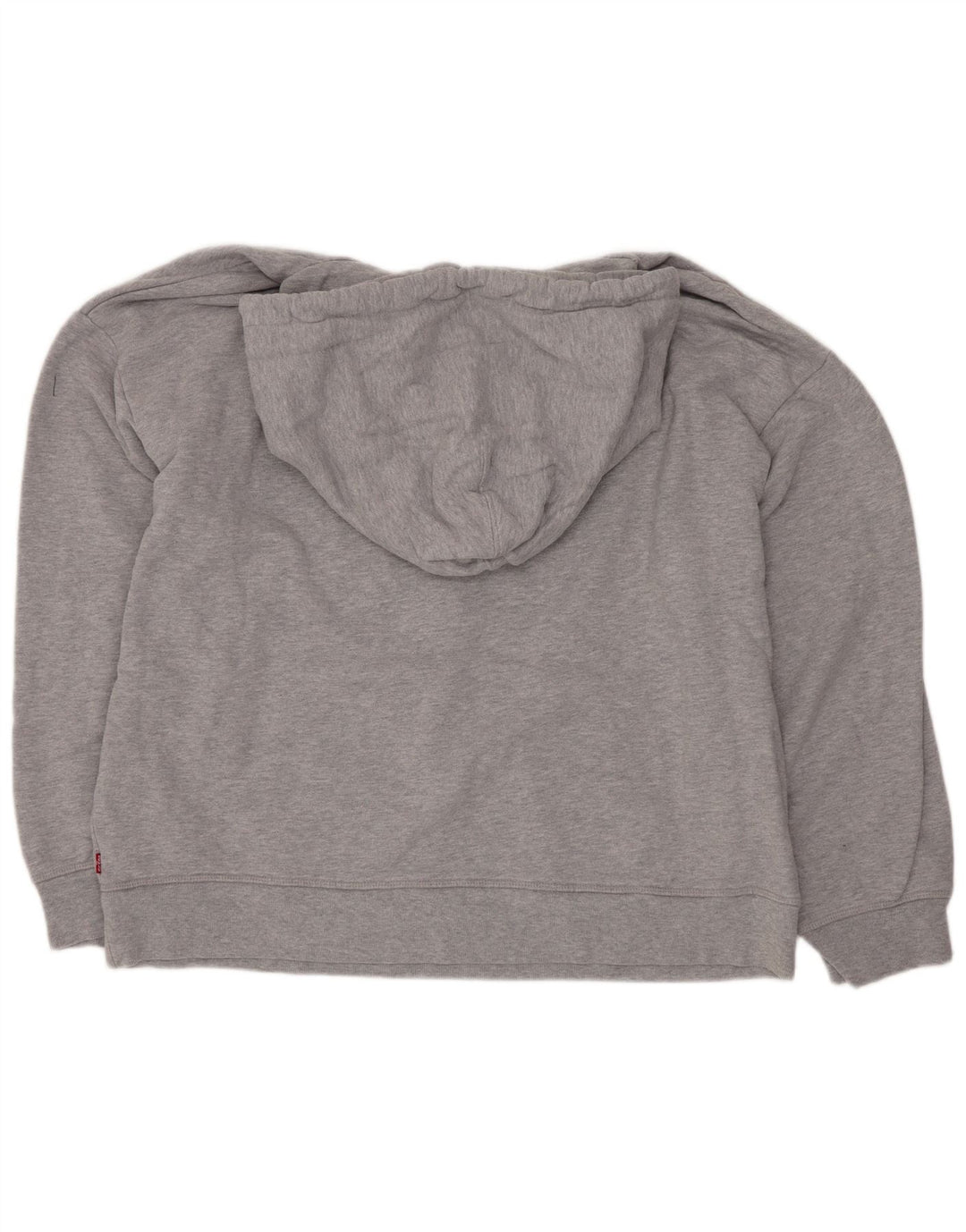 Maglione con cappuccio oversize grafico da donna Levi's UK 14 Large Grey Flecked