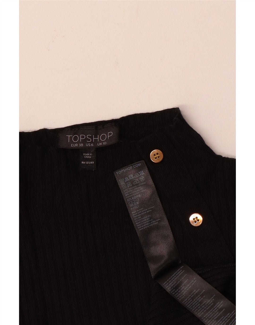 Maglione cardigan da donna Topshop UK 10 piccolo viscosa nera