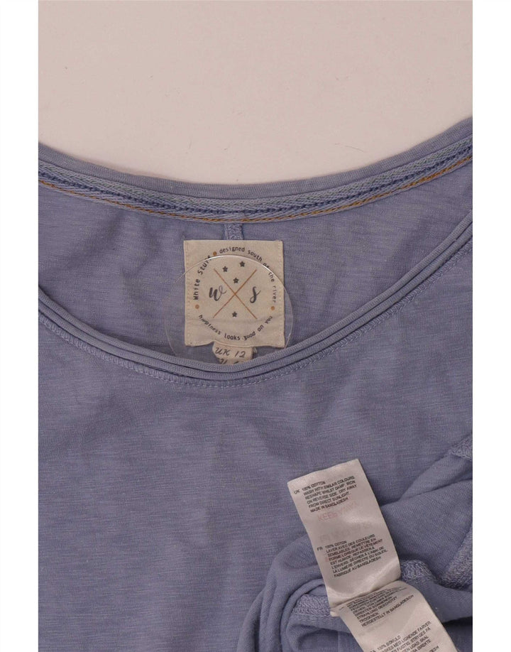 Top da donna a maniche lunghe White Stuff UK 12 Cotone blu medio