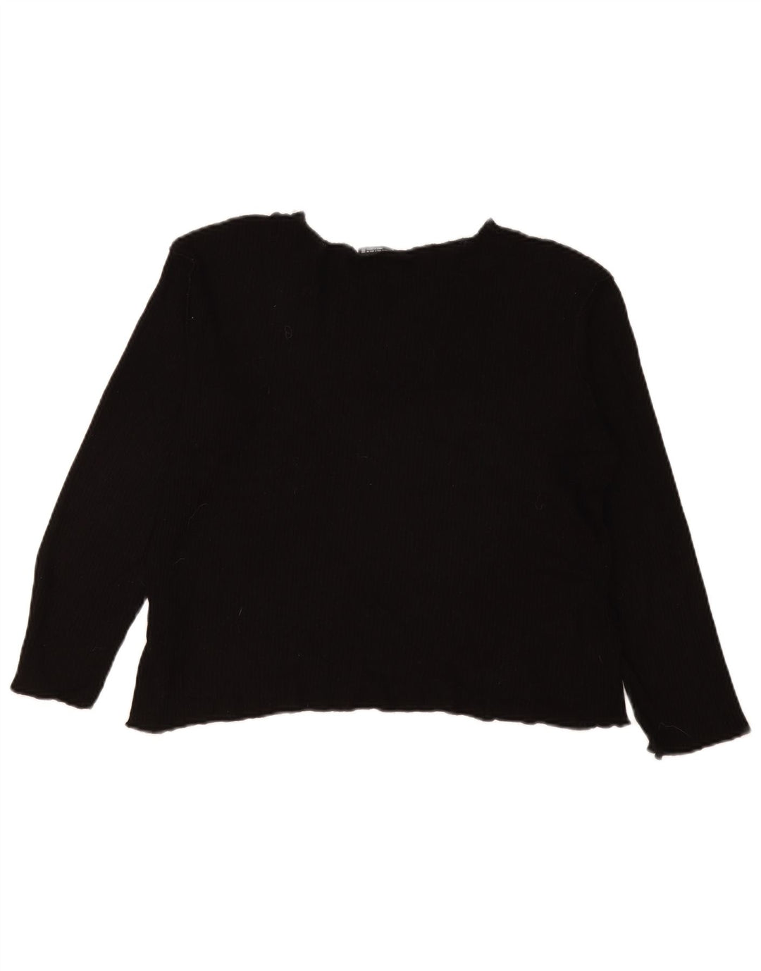 Top Zara da donna oversize a maniche lunghe UK 10 piccolo in viscosa nera