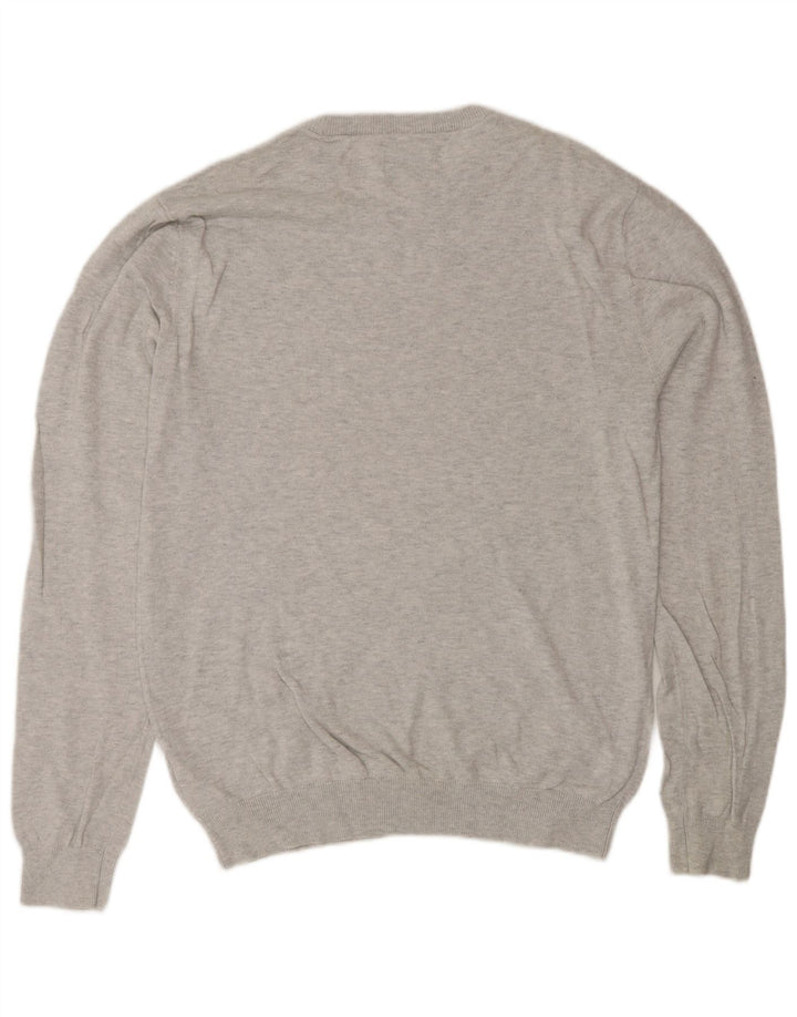 Maglione maglione girocollo da uomo Jack Wills in cotone grigio medio